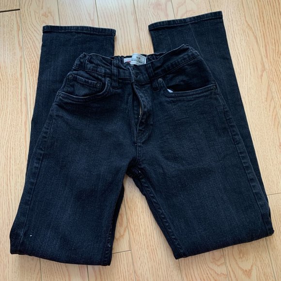 Boys Straight Leg Slim Fit Jeans Black Blue Denim Levi's - Picture 9 of 10